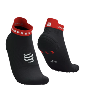 Compressport Pro Racing v4.0 Run Low Socken Schwarz - schwarz
