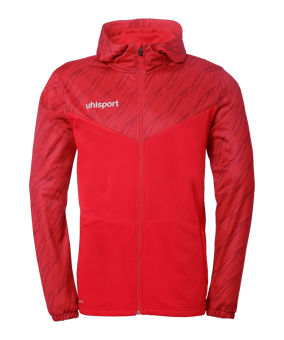 uhlsport Progessive 28 Giacca con cappuccio Rosso C60 - rosso