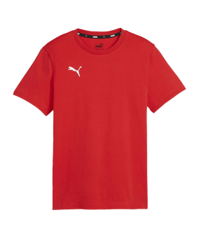 PUMA teamGOAL Casuals T-Shirt Kids Rot Weiss F01