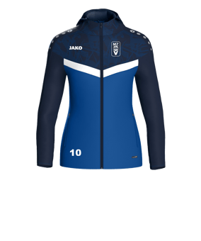 JAKO Iconic Kapuzenjacke Damen Blau F403