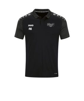 JAKO Performance Polo Kids Schwarz Grau F804