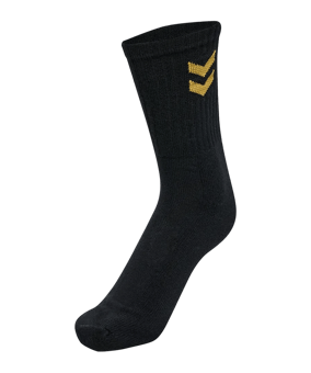 Hummel hmlE24C Socken Schwarz Gold F2128 - schwarz