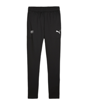 PUMA teamGOAL Slim Trainingshose Kids Schwarz Weiss F03
