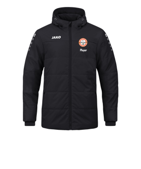 JAKO Team Coach Kapuzenjacke Schwarz F800