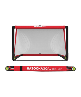 Bazookagoal Teleskoptor | 120x75 cm Rot Weiss