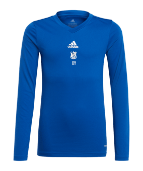 adidas Team Base Top langarm Kids Blau Weiss