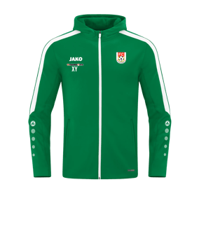 JAKO Power Kapuzenjacke Grün Weiss F200