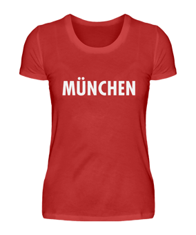 Damen T-Shirt "München" Rot - rot
