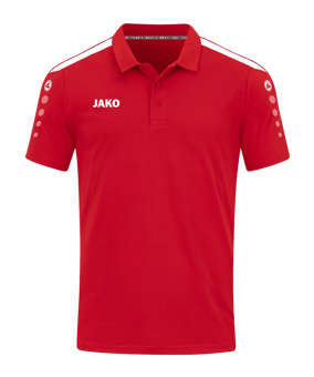 JAKO Power Poloshirt Kids Rot Weiss F100 - rot