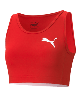 PUMA Cross the Line Crop Top Training Damen F05 - rot