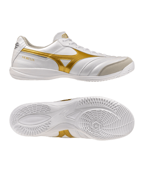 Mizuno Morelia Sala Elite IN Bright Gold Weiß F50 - weiss