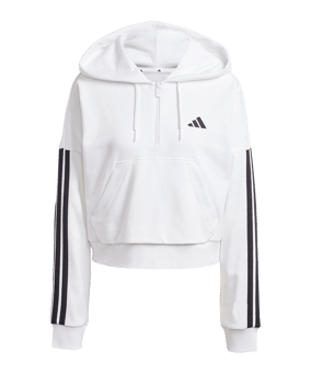 adidas Essentials 3-Streifen French Terry HalfZip Hoddy Weiss/Schwarz - weiss