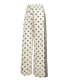 adidas Originals Satin Polka Dots Wide Leg pantalon Femmes Blanc - blanc