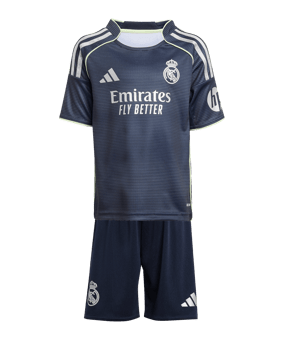 adidas Real Madrid Mini Trikot Set Away 2025/2026 Kids Blau - blau