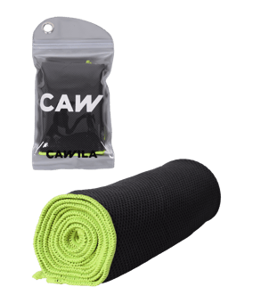 Cawila Academy Ice kühlendes Handtuch Schwarz Gelb - schwarz