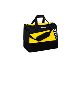 Erima Six Wings Sporttasche mit Bodenfach Gr. L Gelb Schwarz