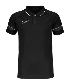 Nike Academy 21 Poloshirt Kids Schwarz Weiss F014 - schwarz