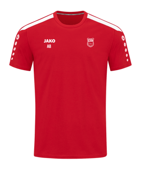 JAKO Power T-Shirt Kids Rot Weiss F100