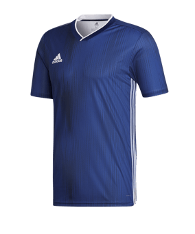 adidas Tiro 19 Trikot kurzarm Dunkelblau Weiss - blau