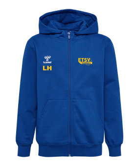 Hummel GO 2.0 Kapuzenjacke Kids Blau F7045