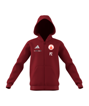 adidas Entrada 26 Kapuzenjacke Kids Rot