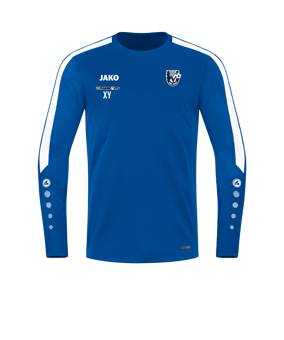 JAKO Power Sweatshirt Blau Weiss F400