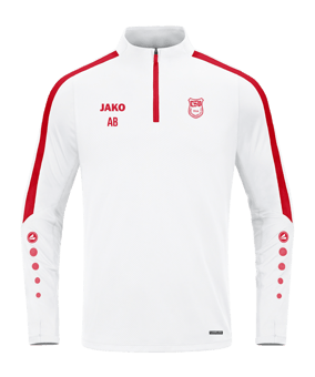 JAKO Power Sweatshirt Weiss Rot F004