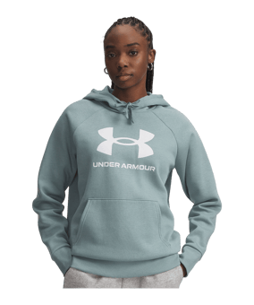 Under Armour Rival Fleece Big Logo Hoody Damen Grün F323 - gruen