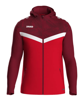 JAKO Iconic Kapuzenjacke Kids Rot F103 - rot
