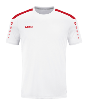 JAKO Power Trikot Kids Weiss Rot F004 - weiss