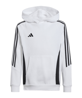 adidas Tiro 24 Hoody Kids Weiss Schwarz