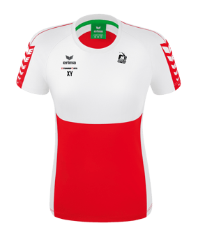 Erima Six Wings T-Shirt Damen Rot Weiss