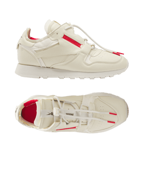 Reebok Classic Vegan Beige Rot Schwarz Laufschuh - beige