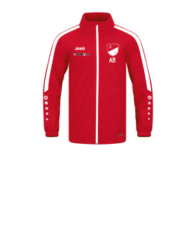 JAKO Power Allwetterjacke Kids Rot Weiss F100