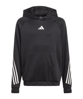 adidas Sportswear Train Icons 3S Hoody Kids Schwarz - schwarz
