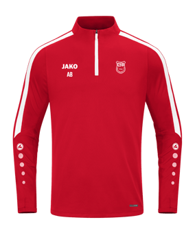 JAKO Power Sweatshirt Kids Rot Weiss F100