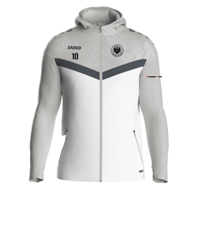 JAKO Icon Kapuzenjacke Weiss Grau F016