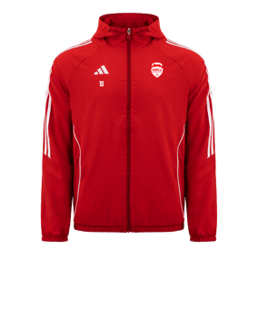Veste coupe-vent adidas Tiro 24 rouge blanche 