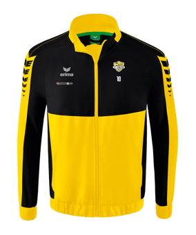 Erima Six Wings Präsentationsjacke Gelb Schwarz