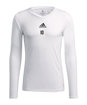 adidas Team Base Top langarm Weiss
