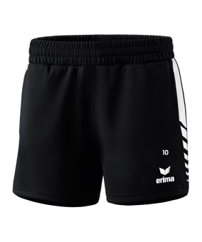 Erima Six Wings Worker Short Damen Schwarz Weiss