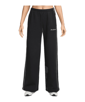 Nike Studio Fleece Scallop Broek Dames Zwart K001 - zwart