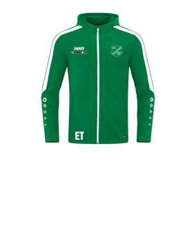 JAKO Power Kapuzenjacke Kids Grün Weiss F200