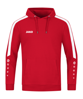 JAKO Power Hoody Kids Rot Weiss F100
