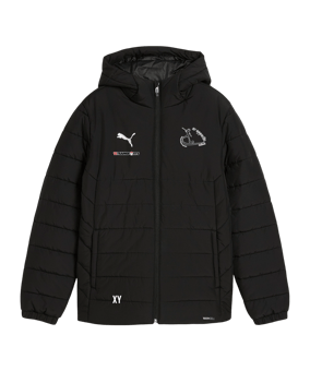 PUMA teamAdditions Padded Kapuzenjacke Kids Schwarz F03