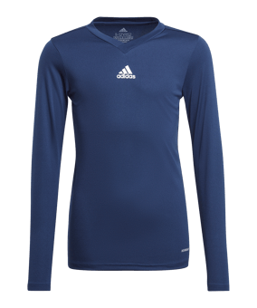 adidas Team Base Top langarm Kids Blau - blau