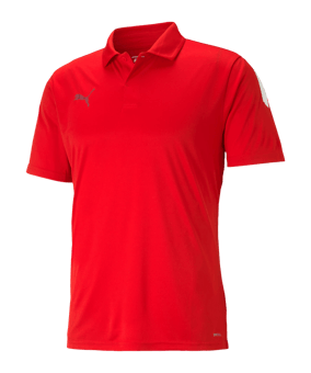 PUMA teamLIGA Sideline Polo Rot Weiss F01 - rot