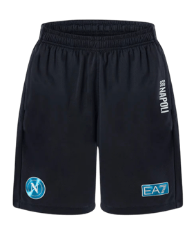EA7 SSC Neapel Trainingsshort 2025/2026 Schwarz - schwarz
