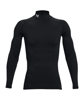 Under Armour Baselayer ColdGear Comp Mock T-Shirt Schwarz F001 - schwarz