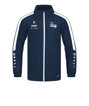 JAKO Power Allwetterjacke Blau Weiss F900